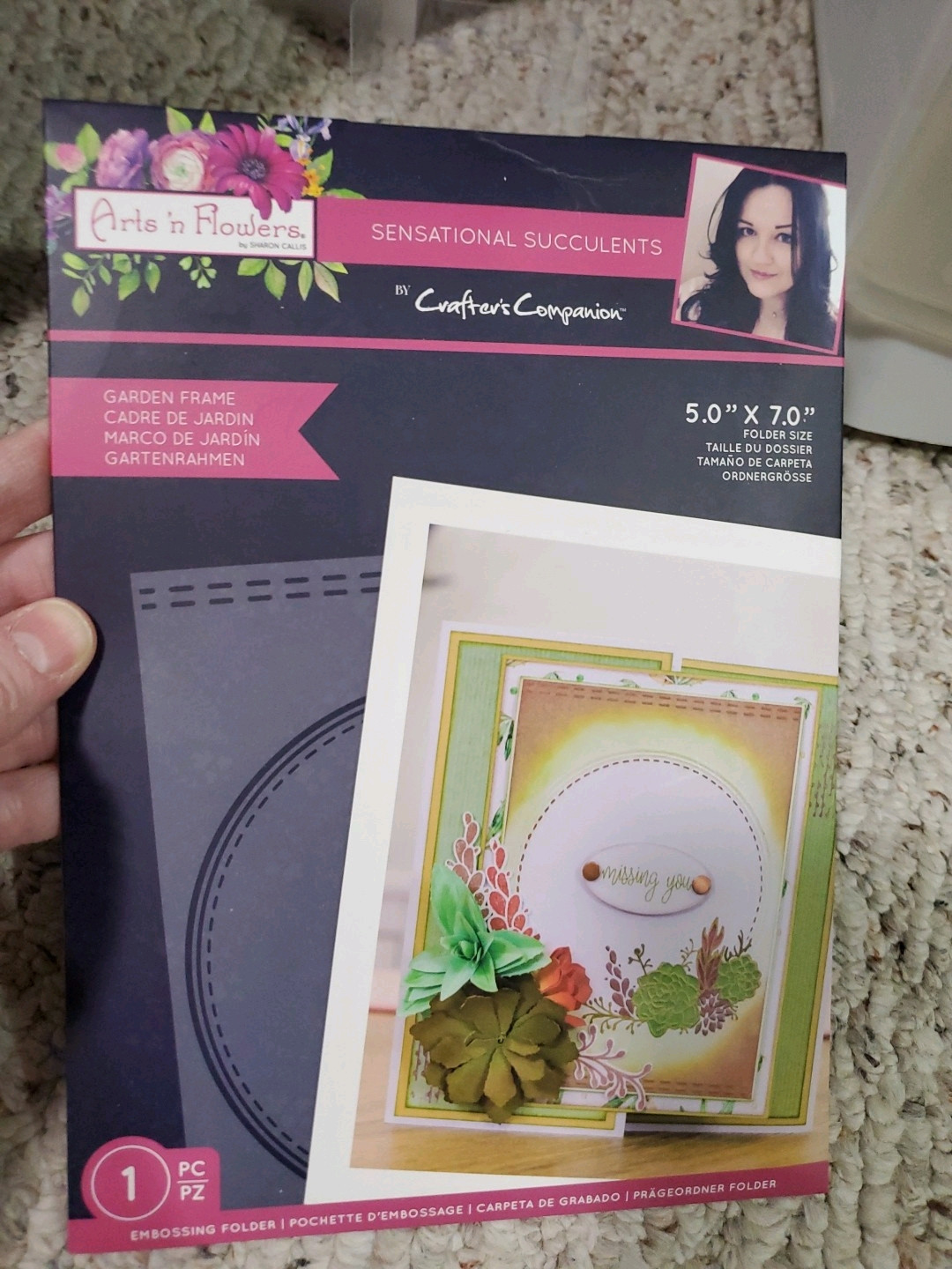 CC2 Crafters Companion Sharon Callis Garden Frame Embossing Folder New