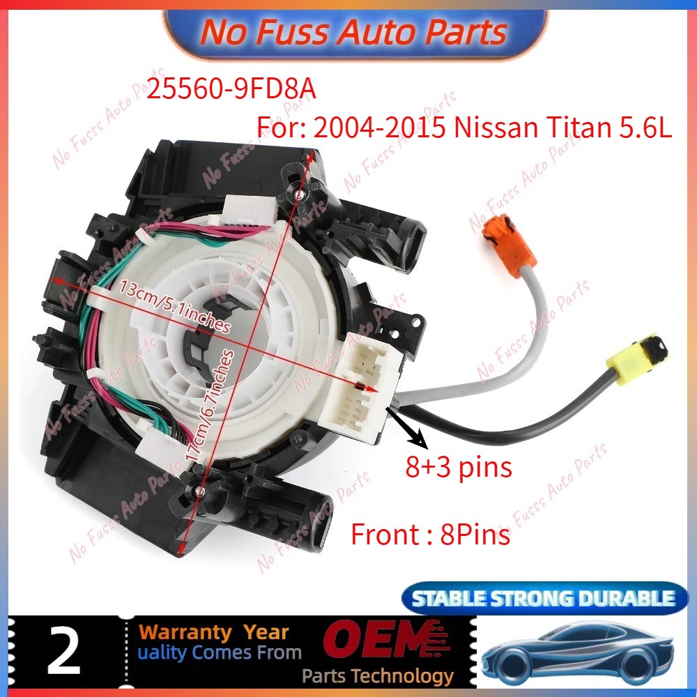 25560-9FD8A Clock Spring Spiral Cable For 2004-2015 Nissan Titan 5.6L V8