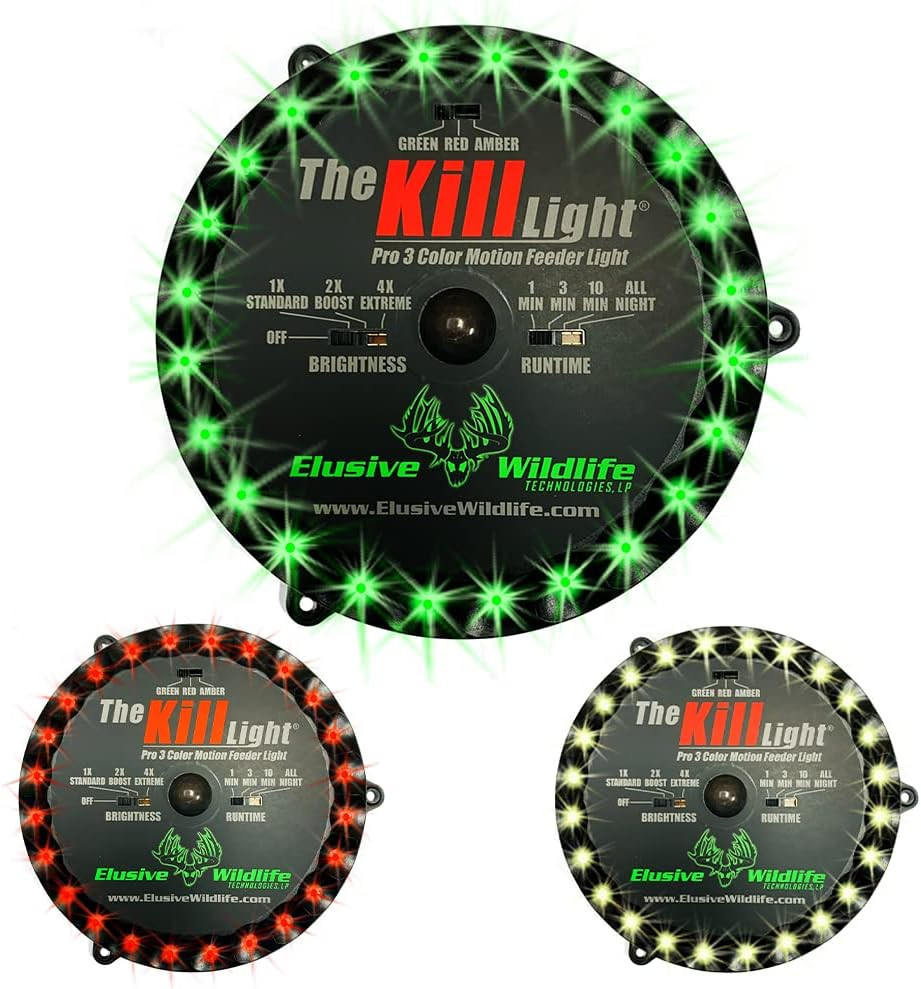 Kill Light 3 Color Feeder Light - Best Hunting Light for Deer Feeders/Hog Huntin