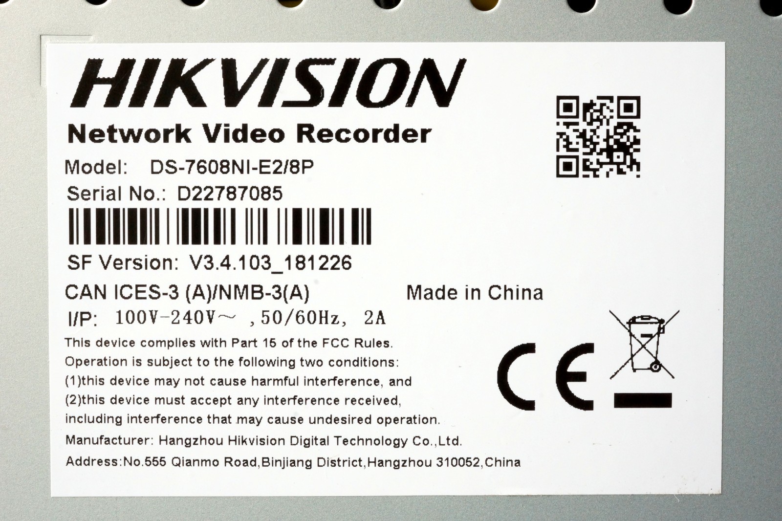 8-Channels Network Video Recorder