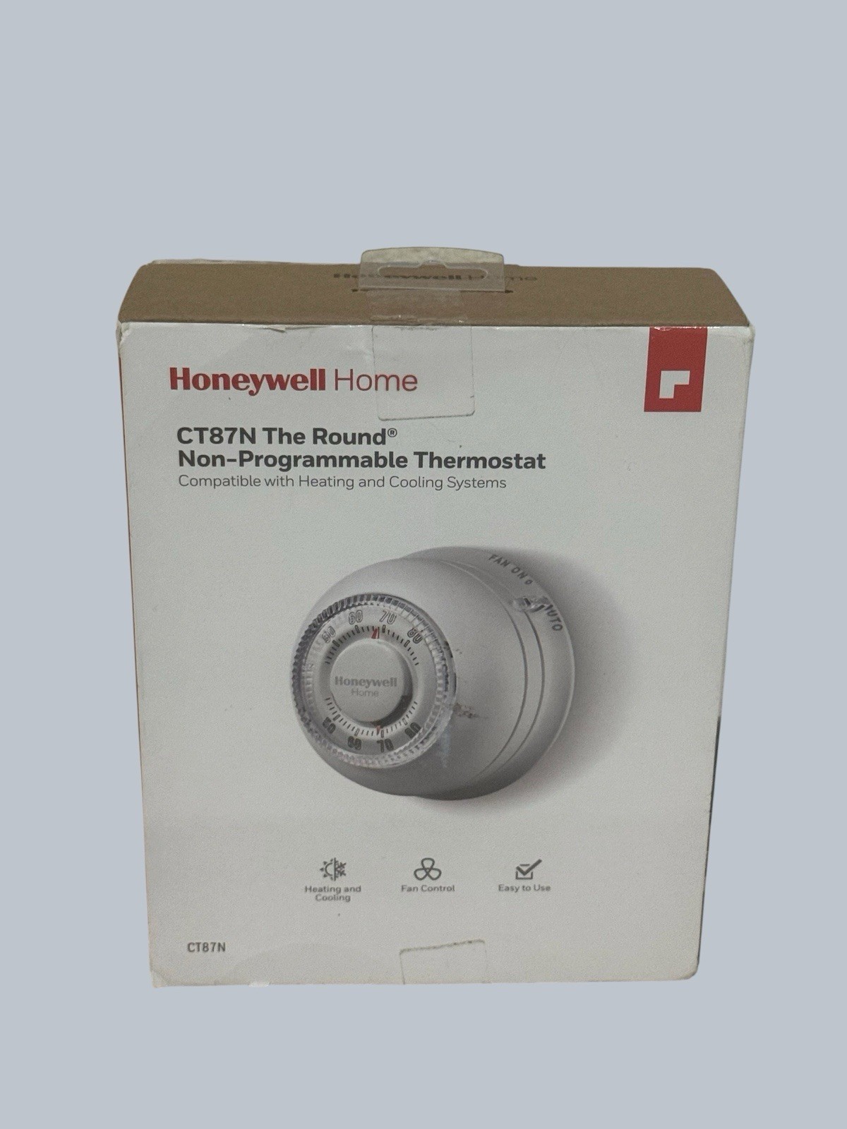 Honeywell Home CT87N The Round Non-Programmable Dial Thermostat, White