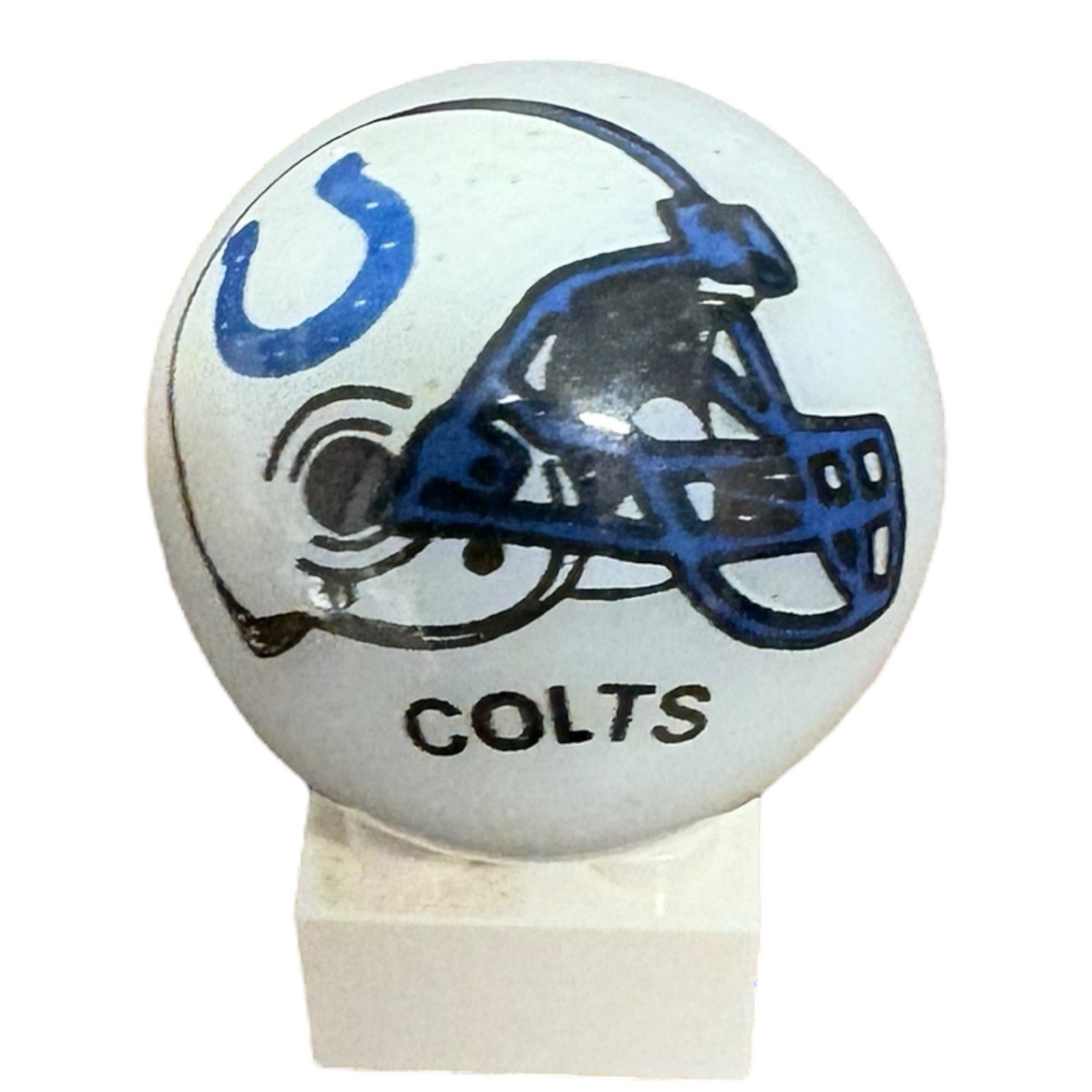INDIANAPOLIS COLTS MARBLE NFL FOOTBALL COLLECTOR SHOOTER 1" SZ AFC