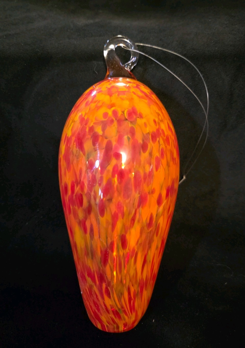 Gorgeous Mixed Orange Blown Glass Window Hanger