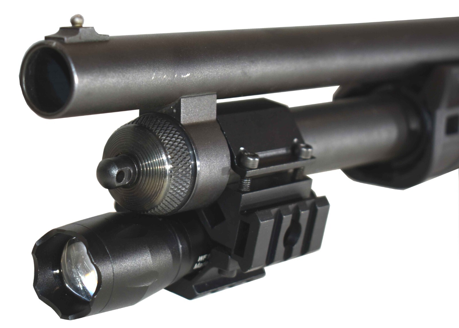 Trinity flashlight 1200 lumen with mount for shotgun 12 gauge hunting tactical.