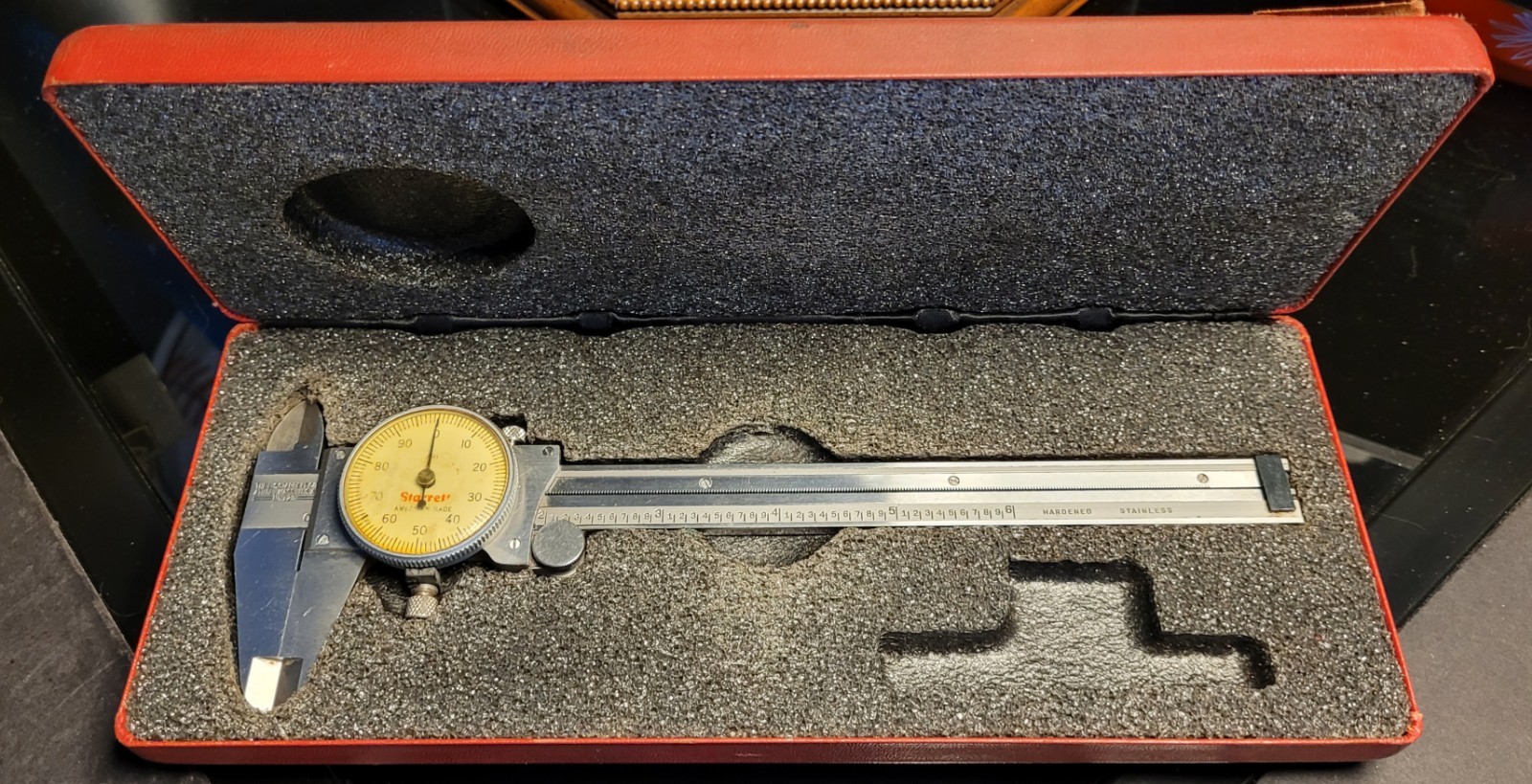 Starrett No. 120 6" Dial Caliper .001"-Made in USA-w/Original Case-EX Condition