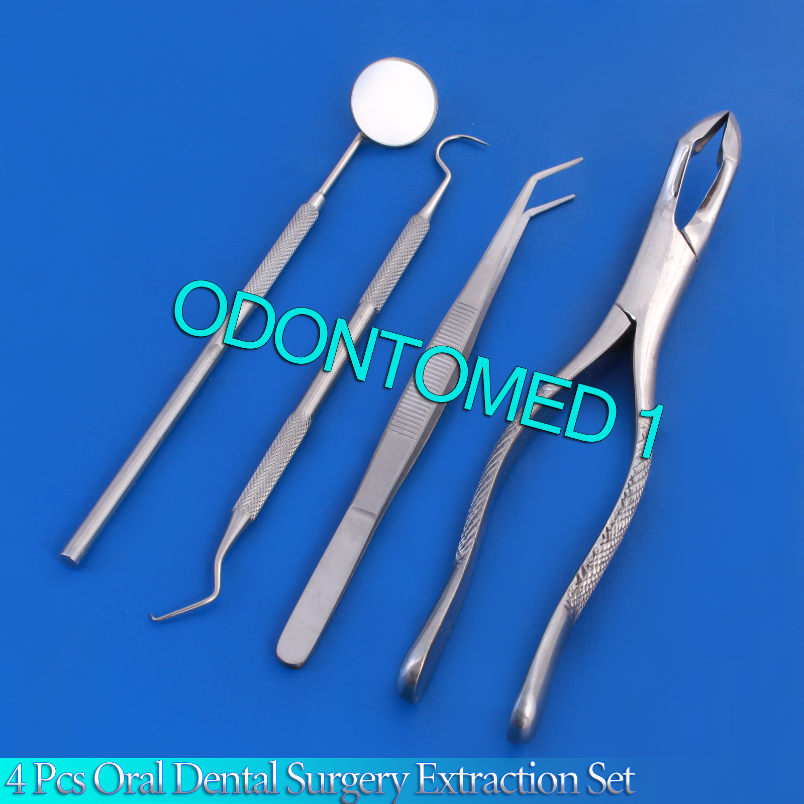 SET OF 4 PCS ORAL DENTAL SURGERY EXTRACTION KIT WITH EXTRACTING FORCEPS #32