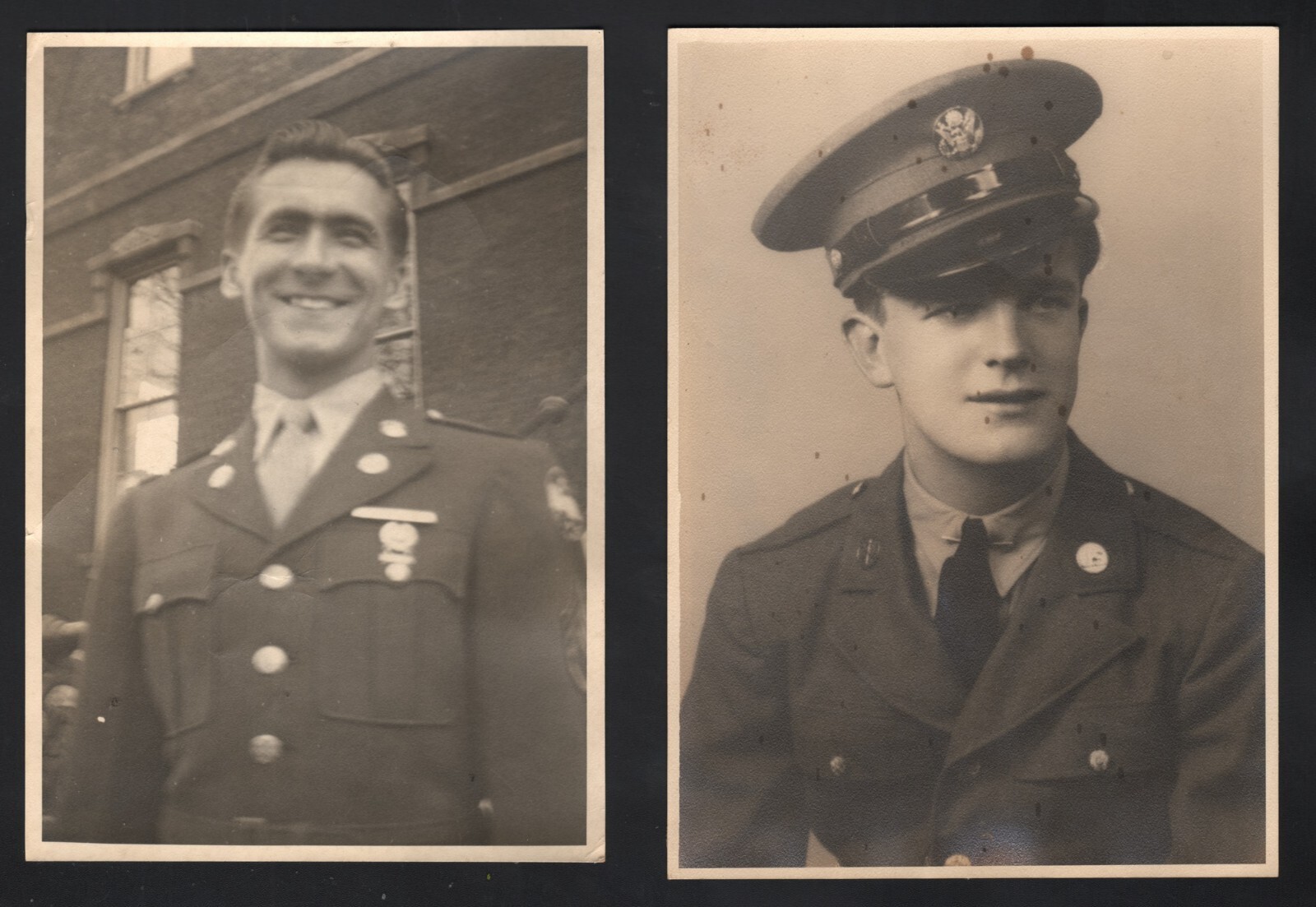 Vintage Lot of 6 Photographs US Military Men in Uniform Army and Navy