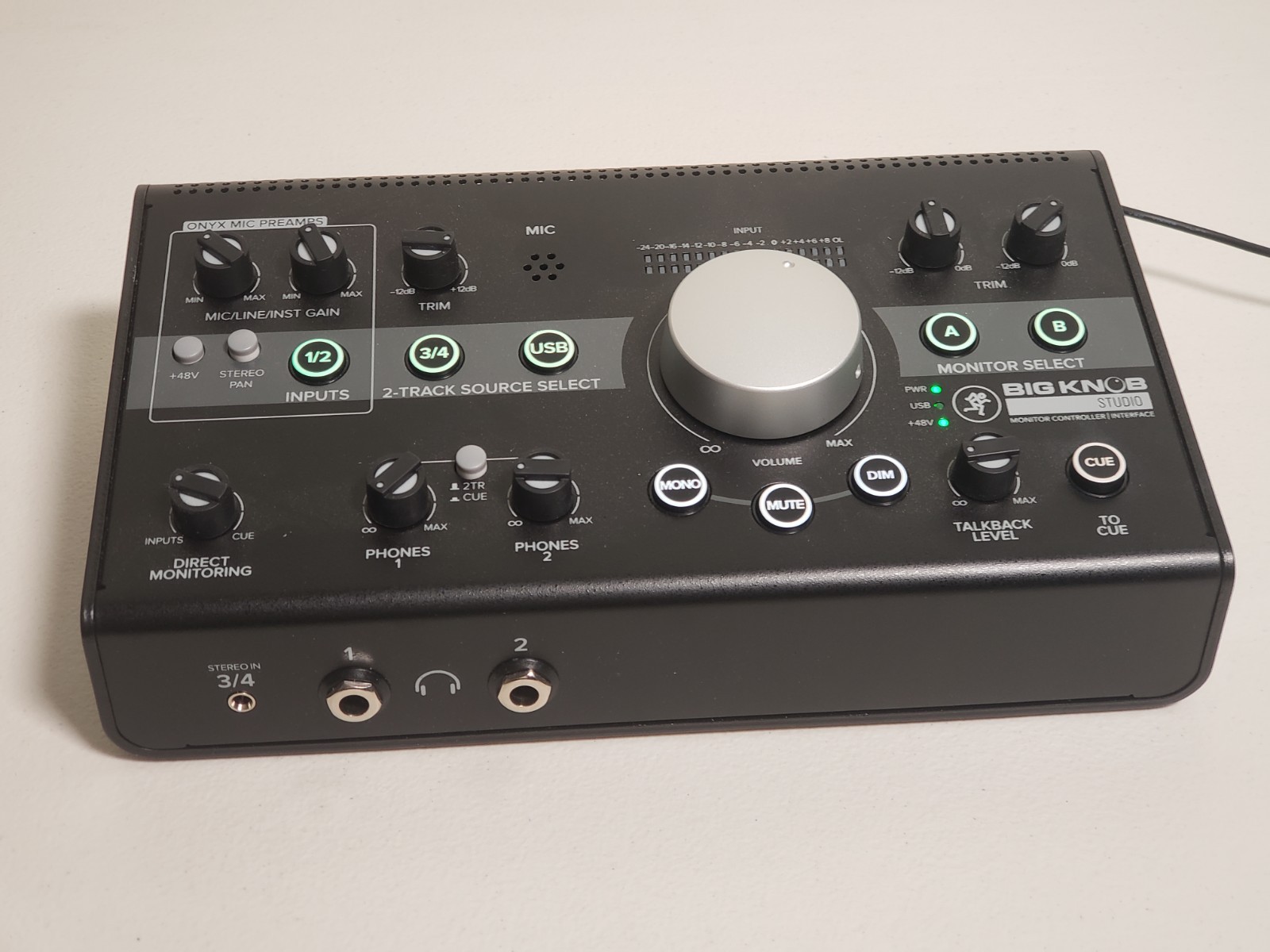 Mackie Big Knob Studio 3x2 Studio Monitor Controller With Power Supply