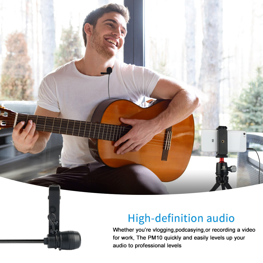 Fomito Micmov Professional Lavalier Lapel Omnidirectional Condenser Microphone