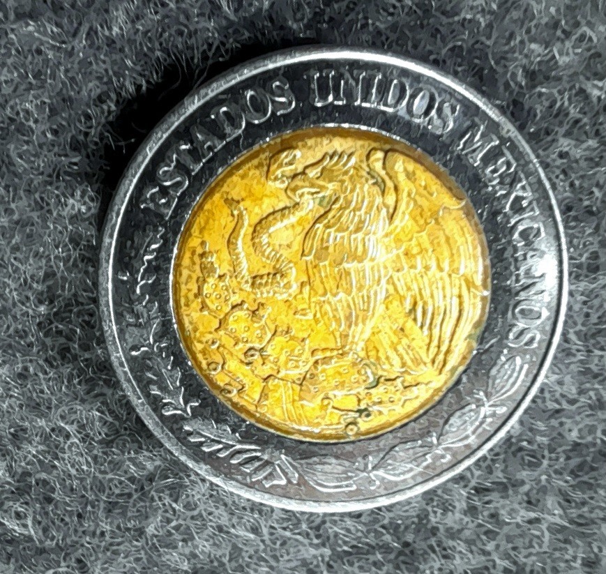 2015 $1 Bi- Metallic Mexican Coin