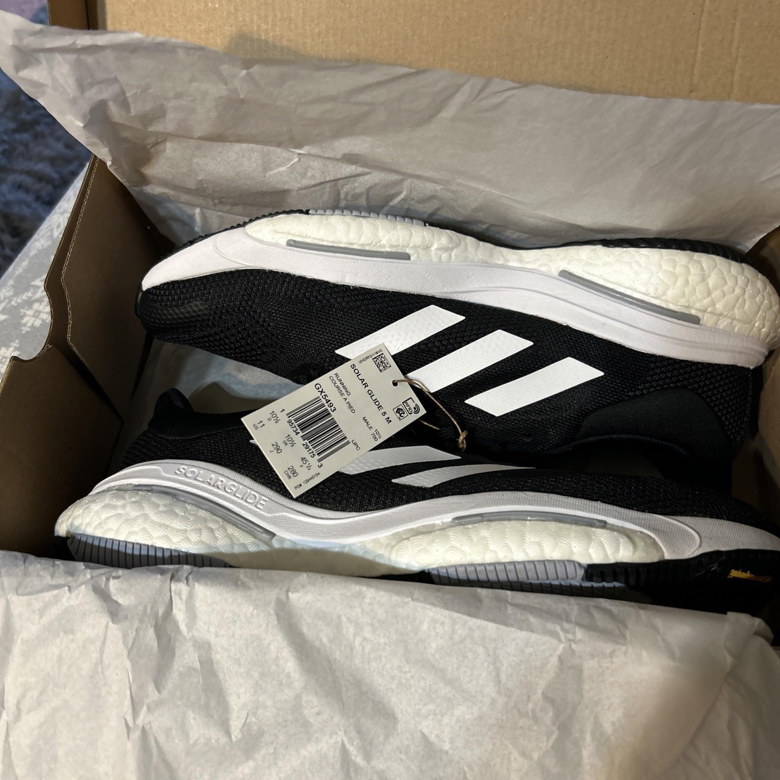ADIDAS SOLAR GLIDE 5 M CASUAL ATHLETIC RUNNING SNEAKER BLACK GX5493 MENS 9.5 New