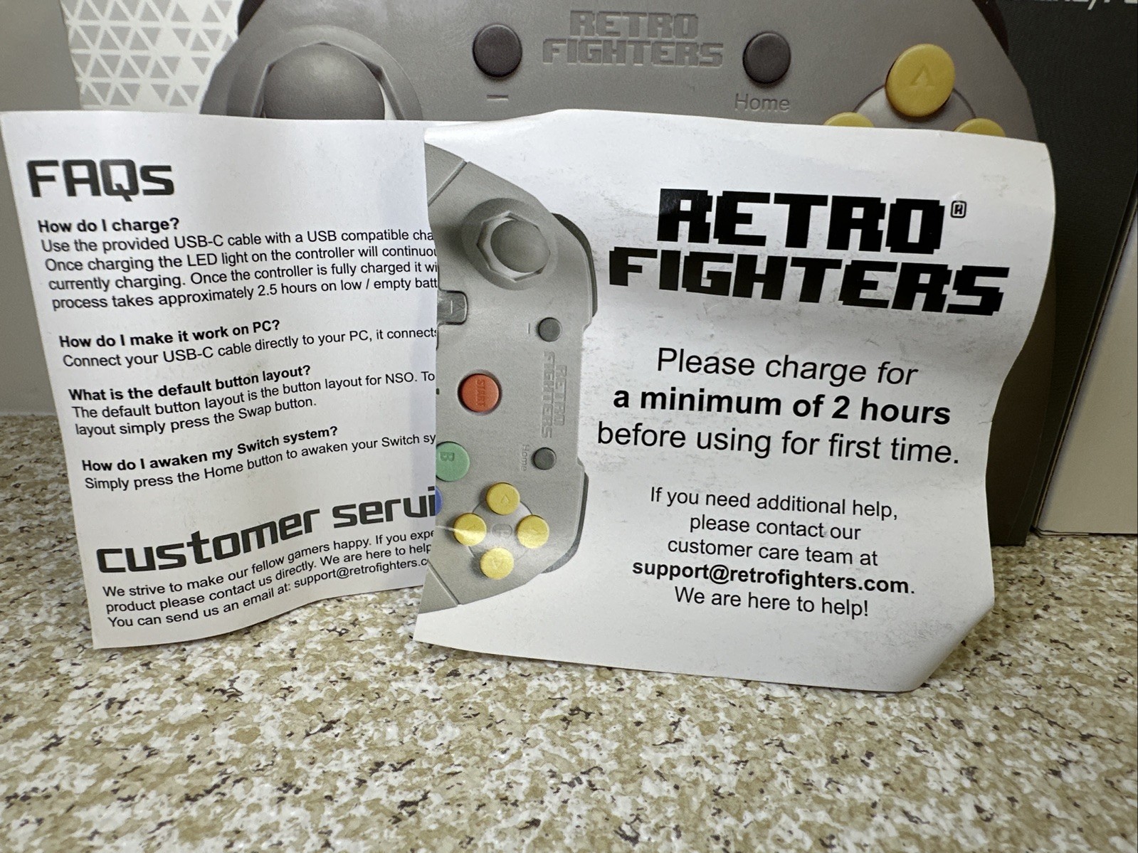 Retro Fighters Brawler64 Wireless Gamepad Controller for Switch/PC Open Box