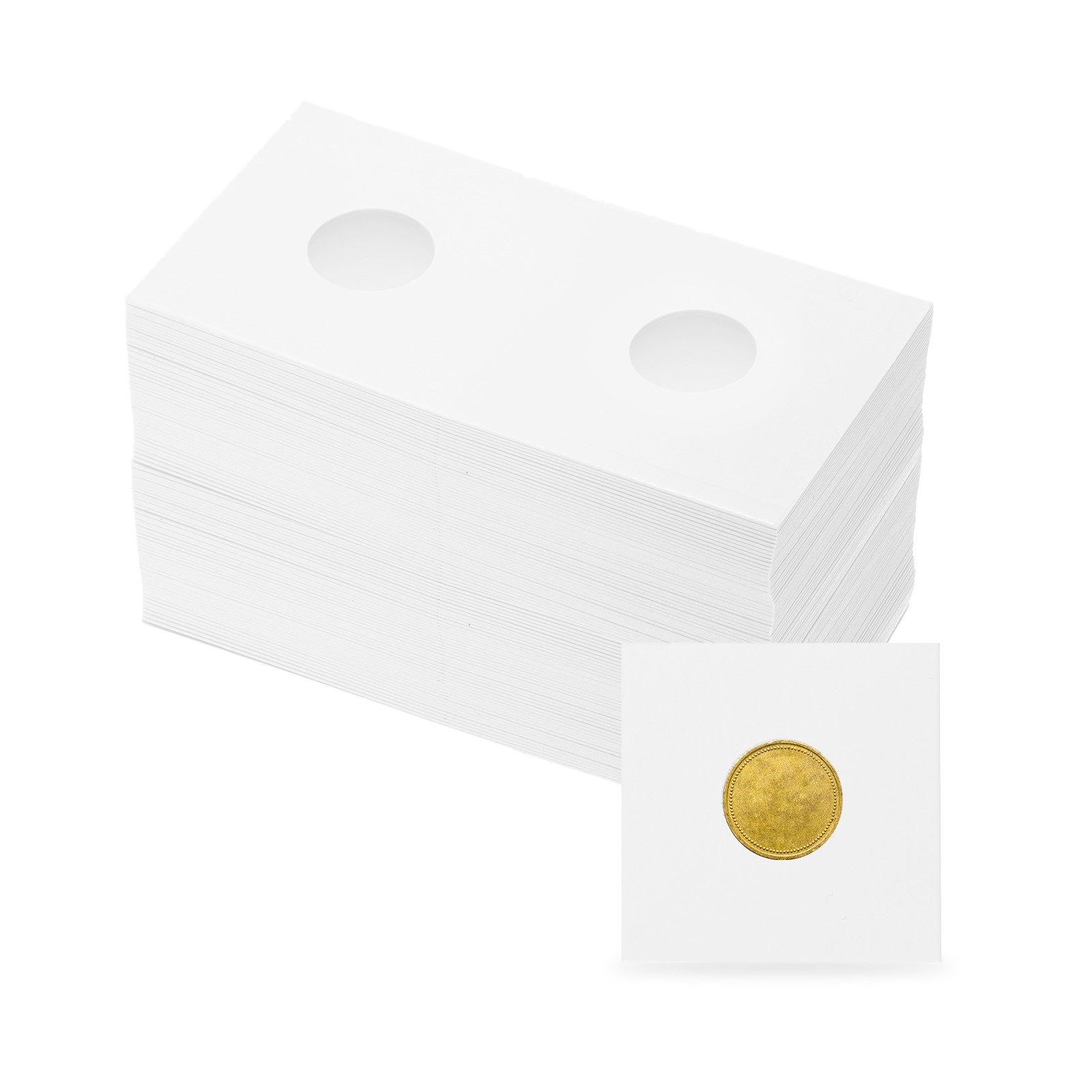 Cardboard Coin Holder 2"x2" 100pcs for Collection 17.5mm/0.7"