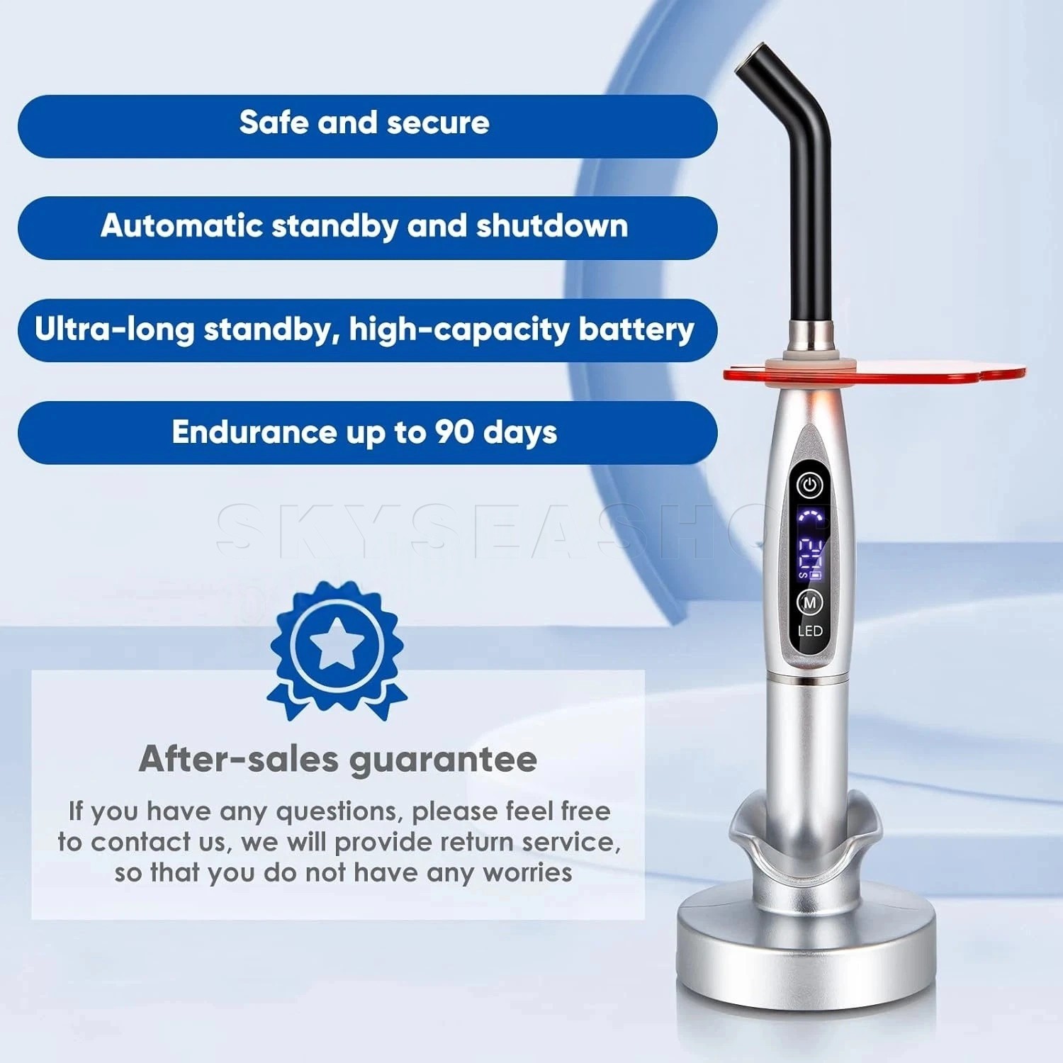 Lots Dental Wireless Cordless LED Cure Curing Light Lamp 2000mw 5W Tool Resin