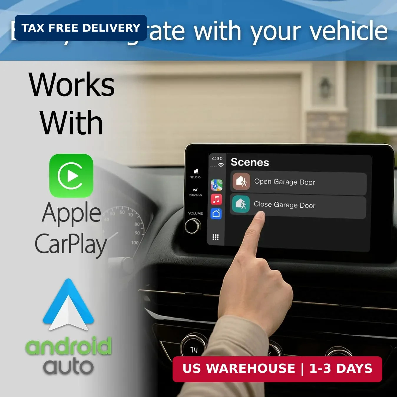 Smart Garage Door Opener - Universal WiFi Remote Controller Compatible wit