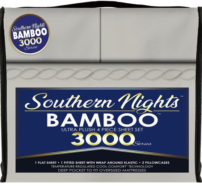 Southern Nights Bamboo 3000 4pc Sheet Set King Size