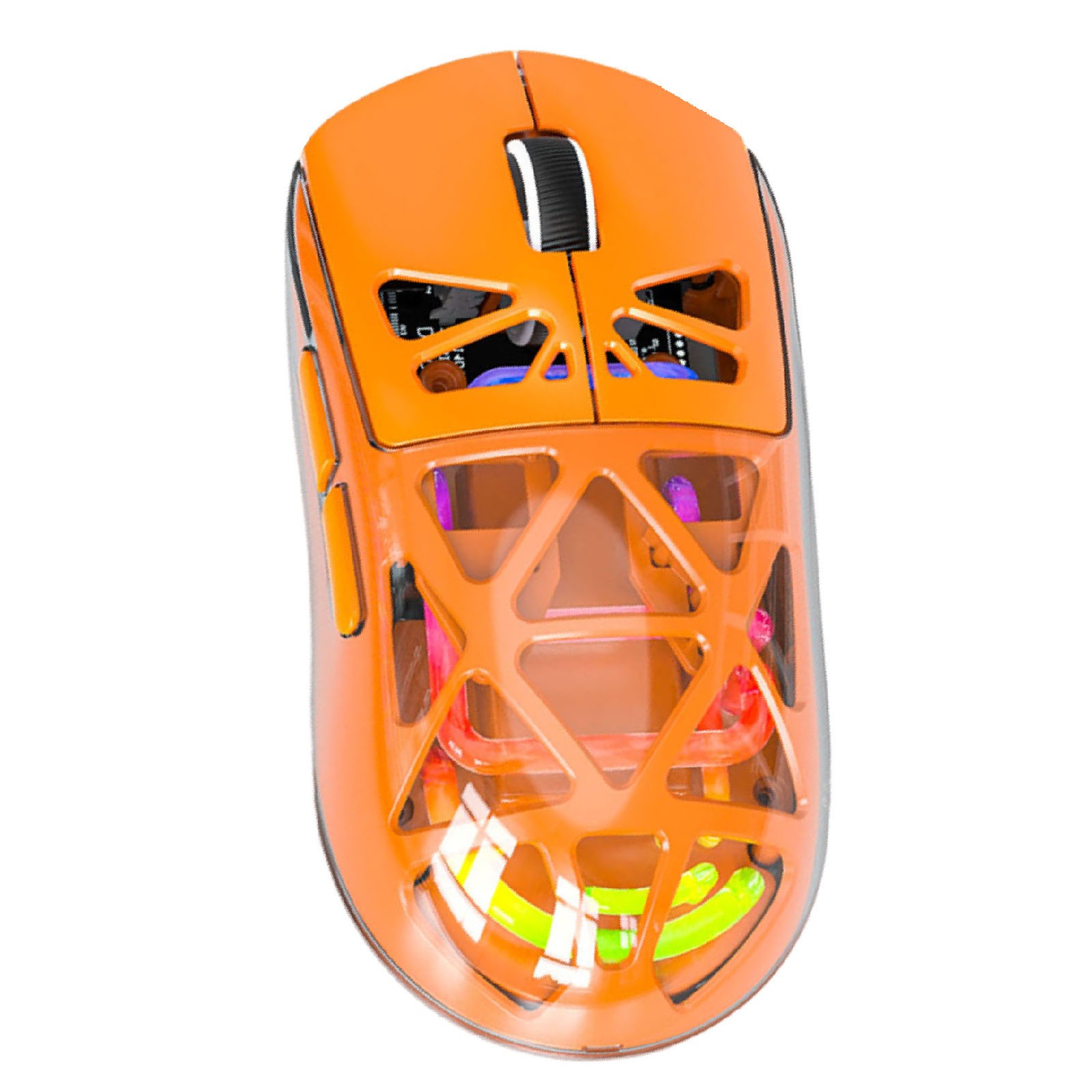 Wireless Gaming Mouse 3 Modes Bluetooth 2.4G USB-C 4800DPI RGB Orange