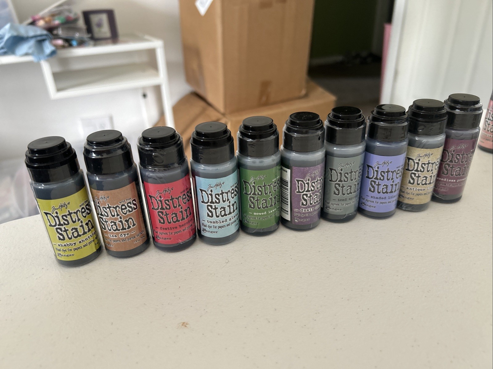 Lot Of 10 NEW Ranger Tim Holtz DISTRESS STAIN DAUBERS 1 fl oz No Duplicates