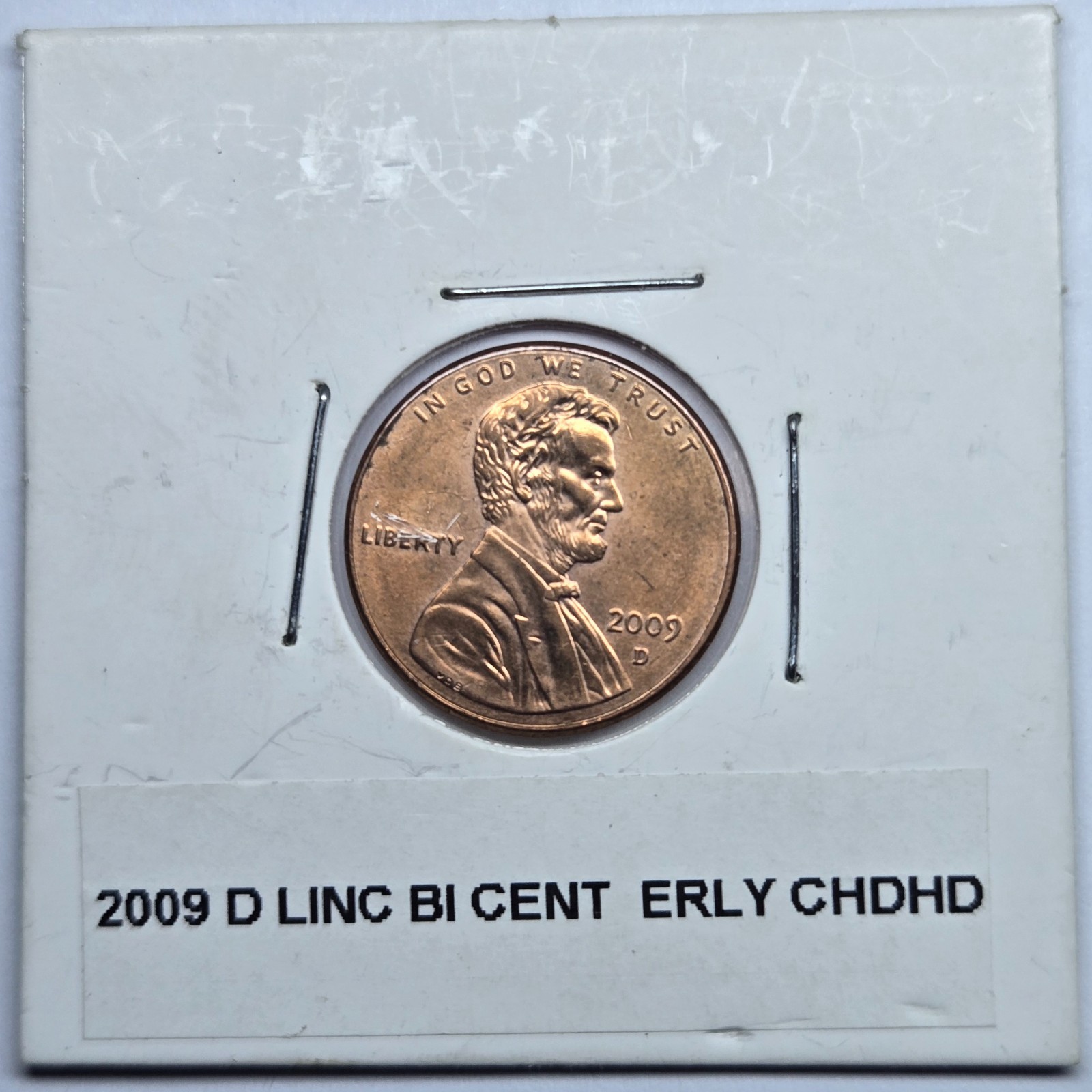 2009-D Penny Lincoln Bicentennial - AU - Early Childhood in Kentucky KM# 437