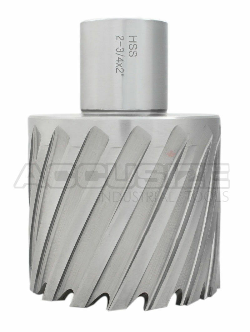 2-3/4"x2" Cutting Depth HSS Annular Cutters with 1-1/4" Weldon Shank, #2081-2049