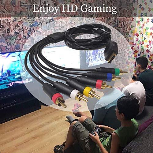 Component Audio Video Cable For Ps2 / Ps3 / Ps3 Slim Hd Multi Out Composite Rca