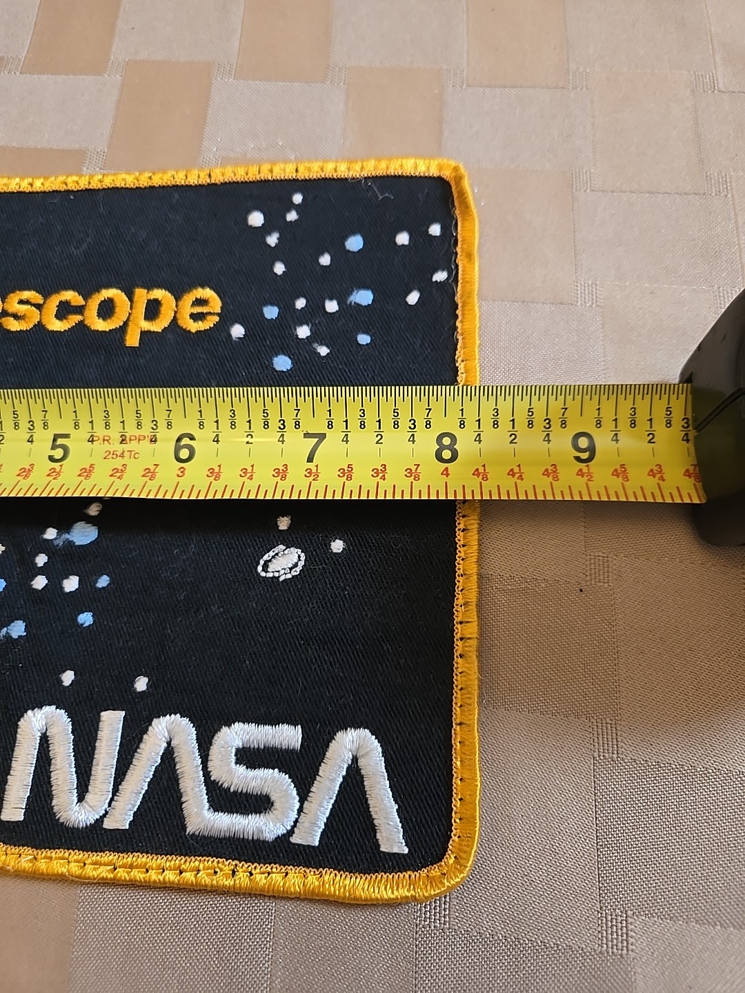 1990 NASA MSFC HUBBLE SPACE TELESCOPE LARGE JACKET PATCH (8-1/4"L x 6"H)