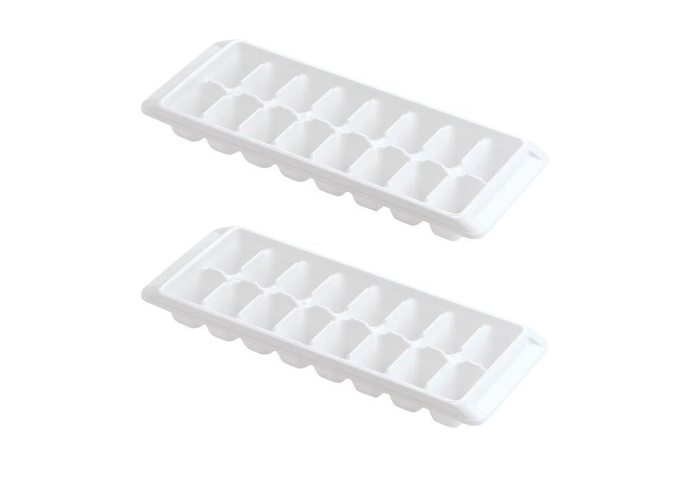 Kitch Easy Release Ice Cube Tray, White, 16~Cube, 2~Pack