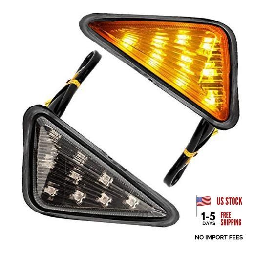 Amber Smoke Motorcycle Turn Light 1 Pair - 10.5x9x6.3cm 12V Euro