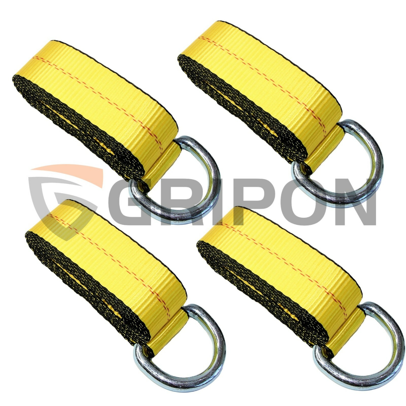 GRIPON 4x 8' Lasso Strap Tie Down Wheel Lift Rollback Tow Truck Trailer Flatbed