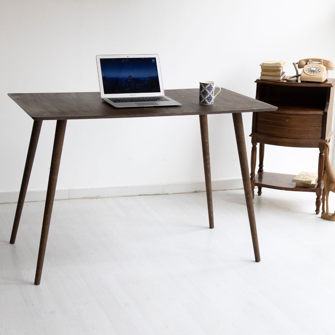Mid-Century Modern Rectangular Computer Desk
