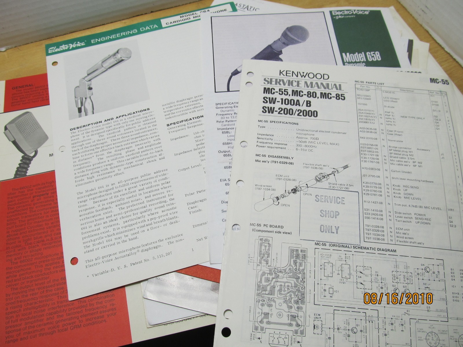 VINTAGE MICROPHONE BULLETINS AND SPECS APPROXIMATELY 115 PAGES