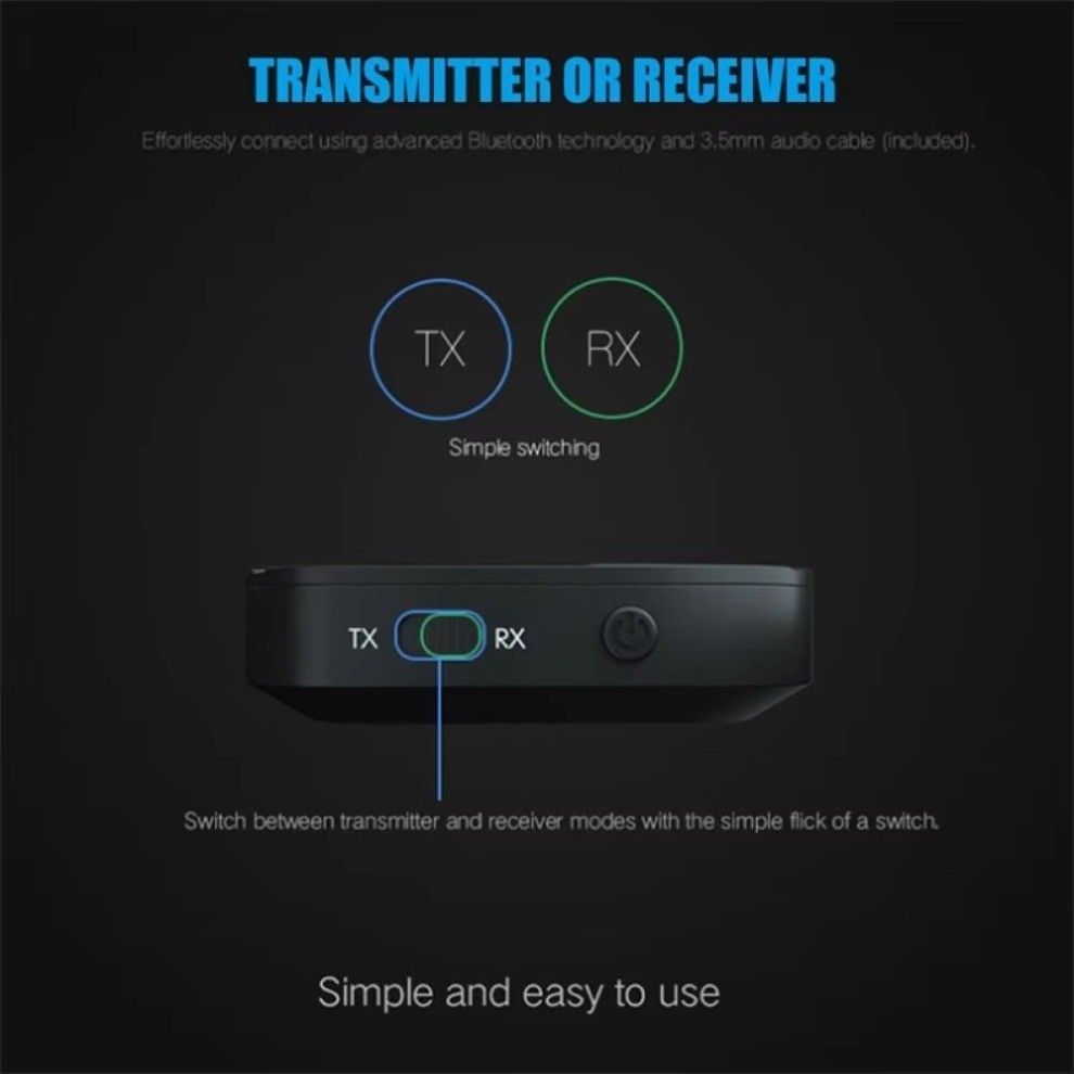 2in1 Bluetooth Transmitter Receiver Wireless Adapter TV Home Stereo A2DP Audio