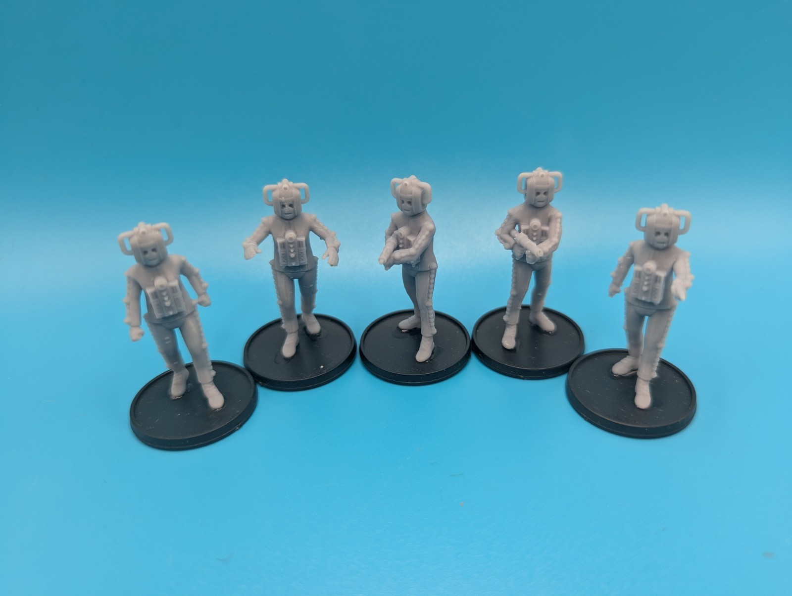 Cybermen (Invasion Type) - 28mm / 32mm scale resin miniatures x5 (Doctor Who)
