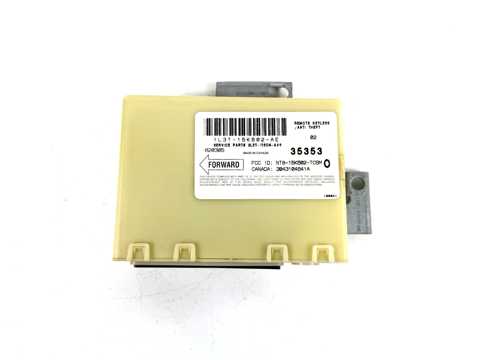 2001–2003 Ford F150 Theft Locking Keyless Control Module 1L3T-15K602-AE OEM