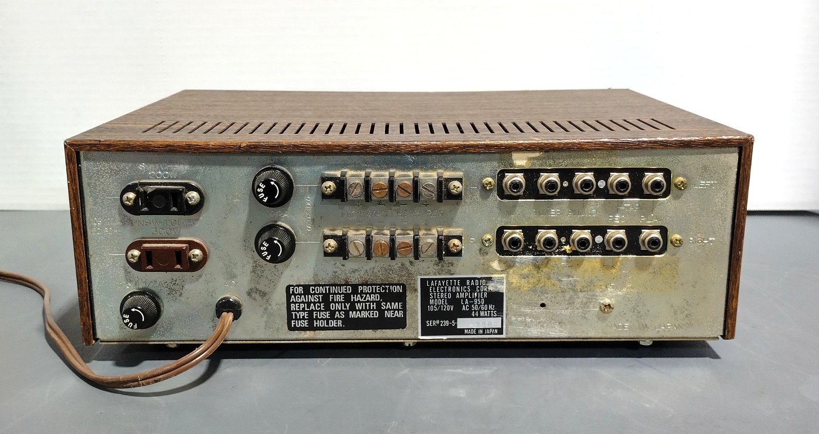 Lafayette LA-950 37.5W Per Channel 8Ω Solid-State Stereo Amplifier Power Tested