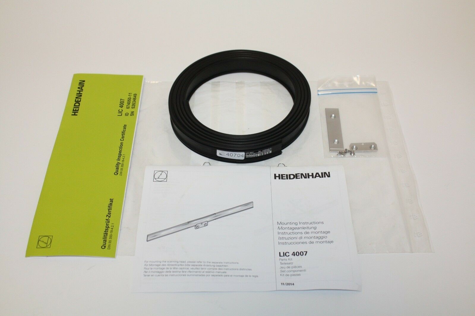 Heidenhain Absolute Scale LIC 4007 ID 674 050-11 ML 1240mm #40704