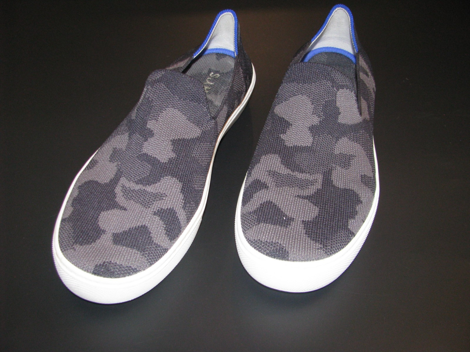 Rothy's Women's The Original Slip On Sneaker SZ 10 Gray Black Camo Knit Shoe R4