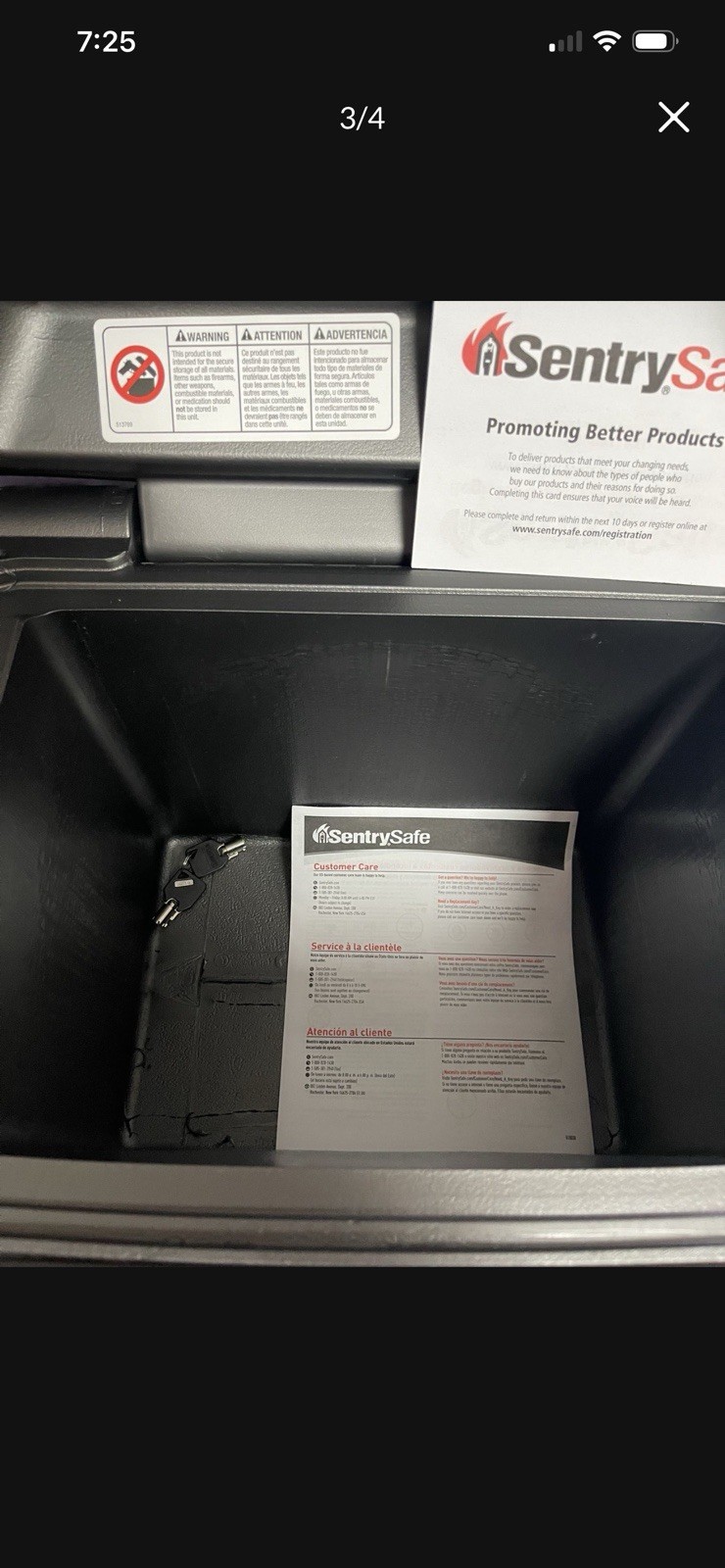 SentrySafe FHW40200 Fireproof Waterproof Safe, Key Lock, Built-in Handles