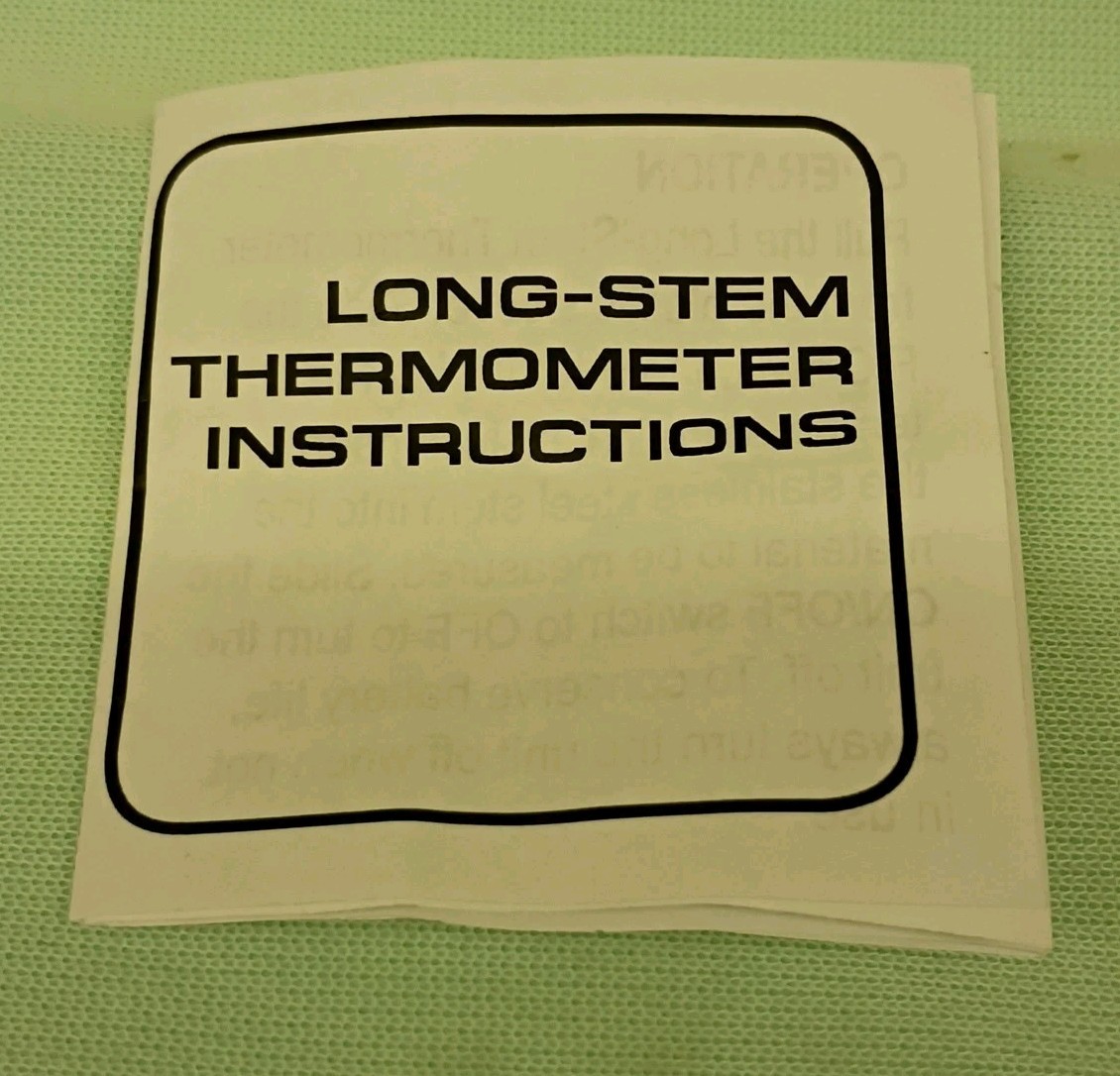 New Digi-Sense 90205 Long-Stem Digital 8" Pocket Thermometer Lab Work Tool