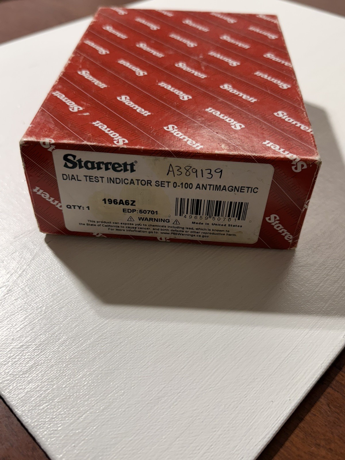 Starrett Dial Test Indicator Set, Dial Indicator missing, MPN 196A5Z