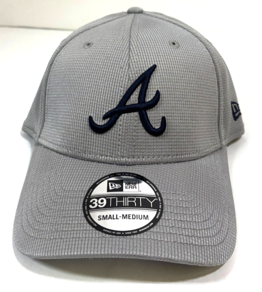 Atlanta Braves MLB NE Active Flex-Fit  Hat~Gray/Dark Navy