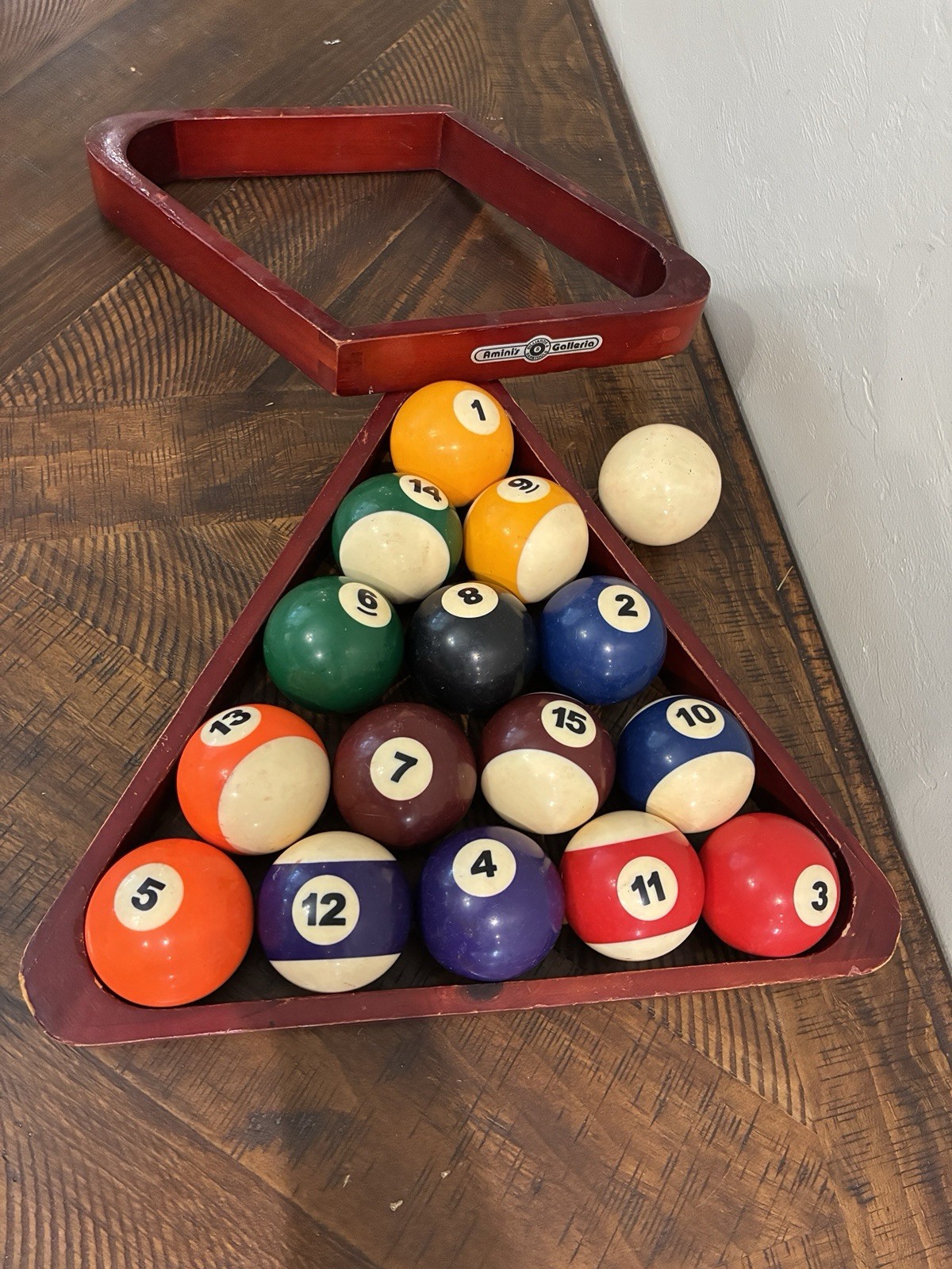Vintage Set Of Pool Balls Complete Billiard Aminis Galleria