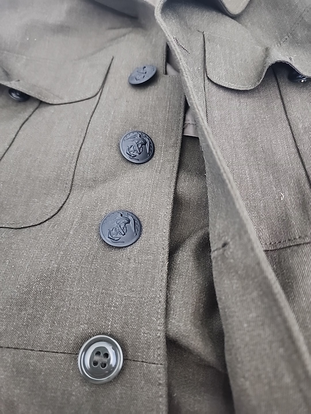 Military COAT, GABARDINE, MC SHADE 2212 Poly Wool Regular Small