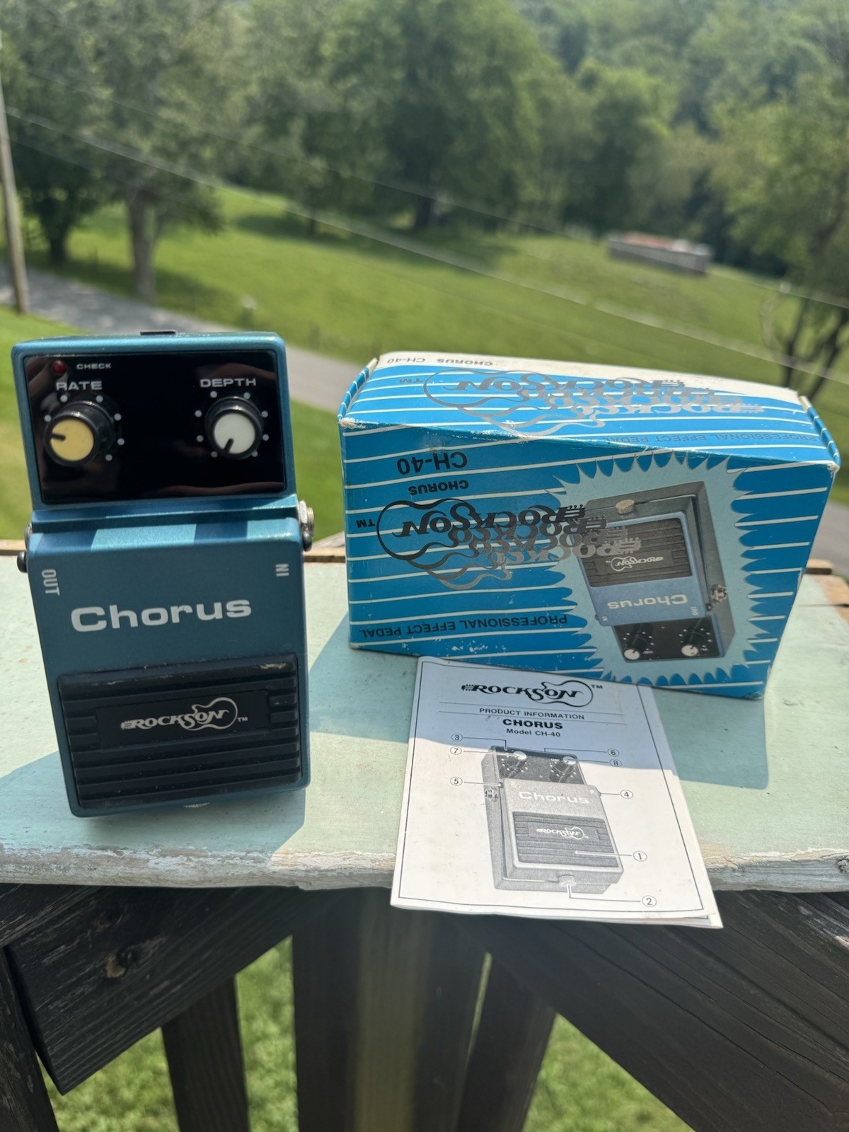 Rockson CH-40 Chorus Guitar Effect Pedal w/ Box & Manual 1988 Untested