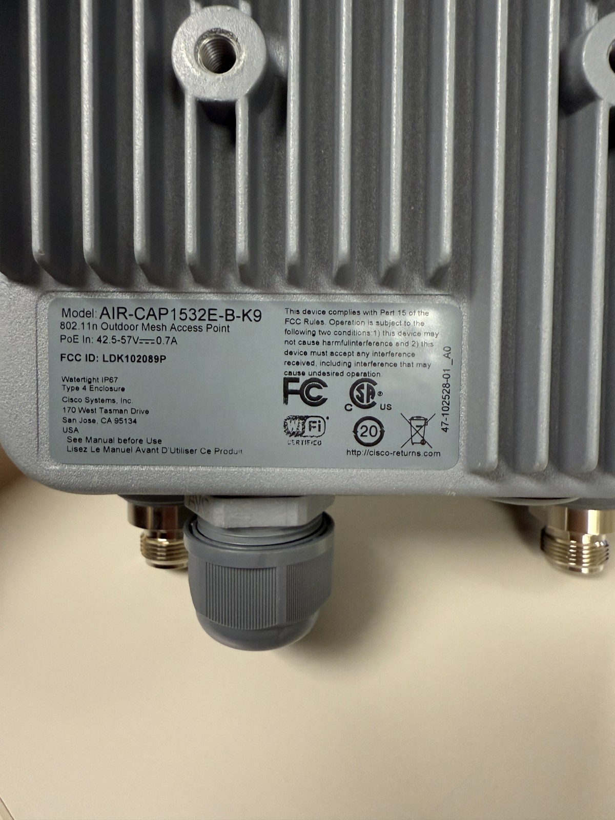 Cisco AIR-CAP1532E-B-K9 Outdoor Wireless Access Point