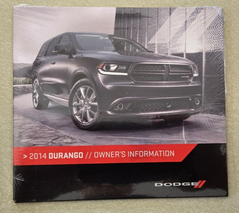 OEM 2014 Dodge Durango User Guide, Owners Manual Supplements, Pleather Holder.