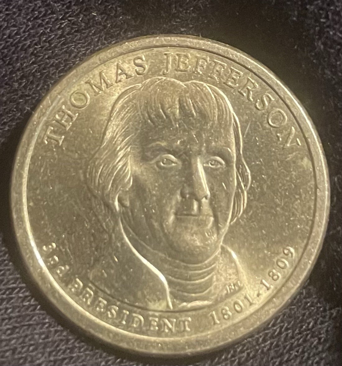 1801 -1809 President Thomas Jefferson Dollar Gold Coin Uncertified/ Ungraded.