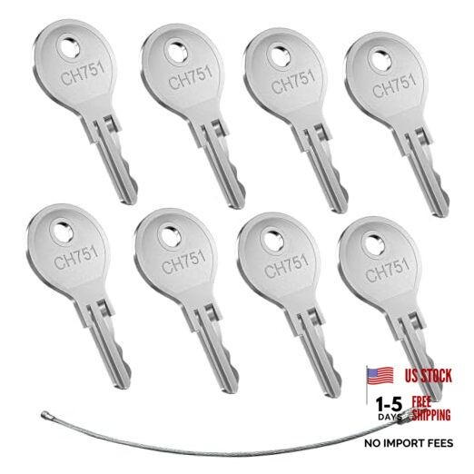 8pcs CH751 Key, Siapupy Universal CH 751 Replacement Keys, RV Keys for RV