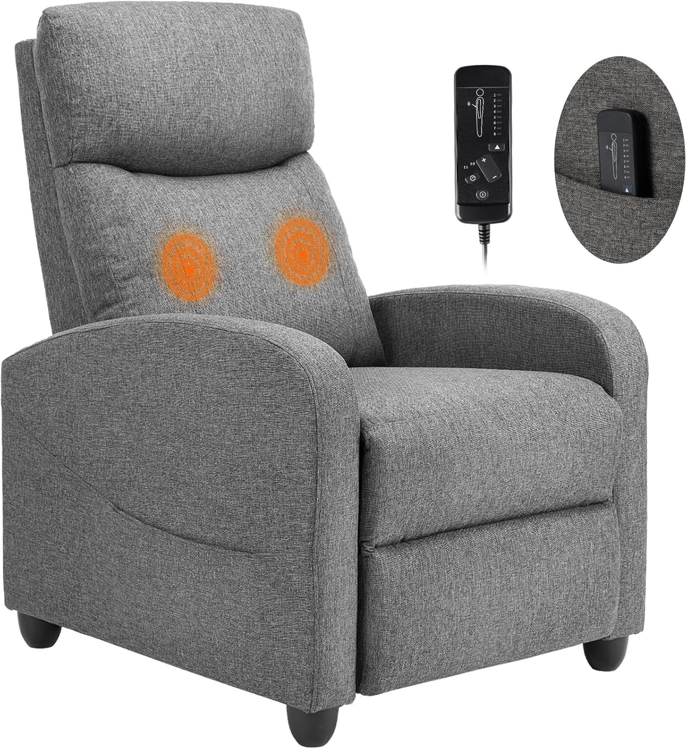 Recliner Chair Living Room Chairs for Adults Padded Deep Seat Reading Chair