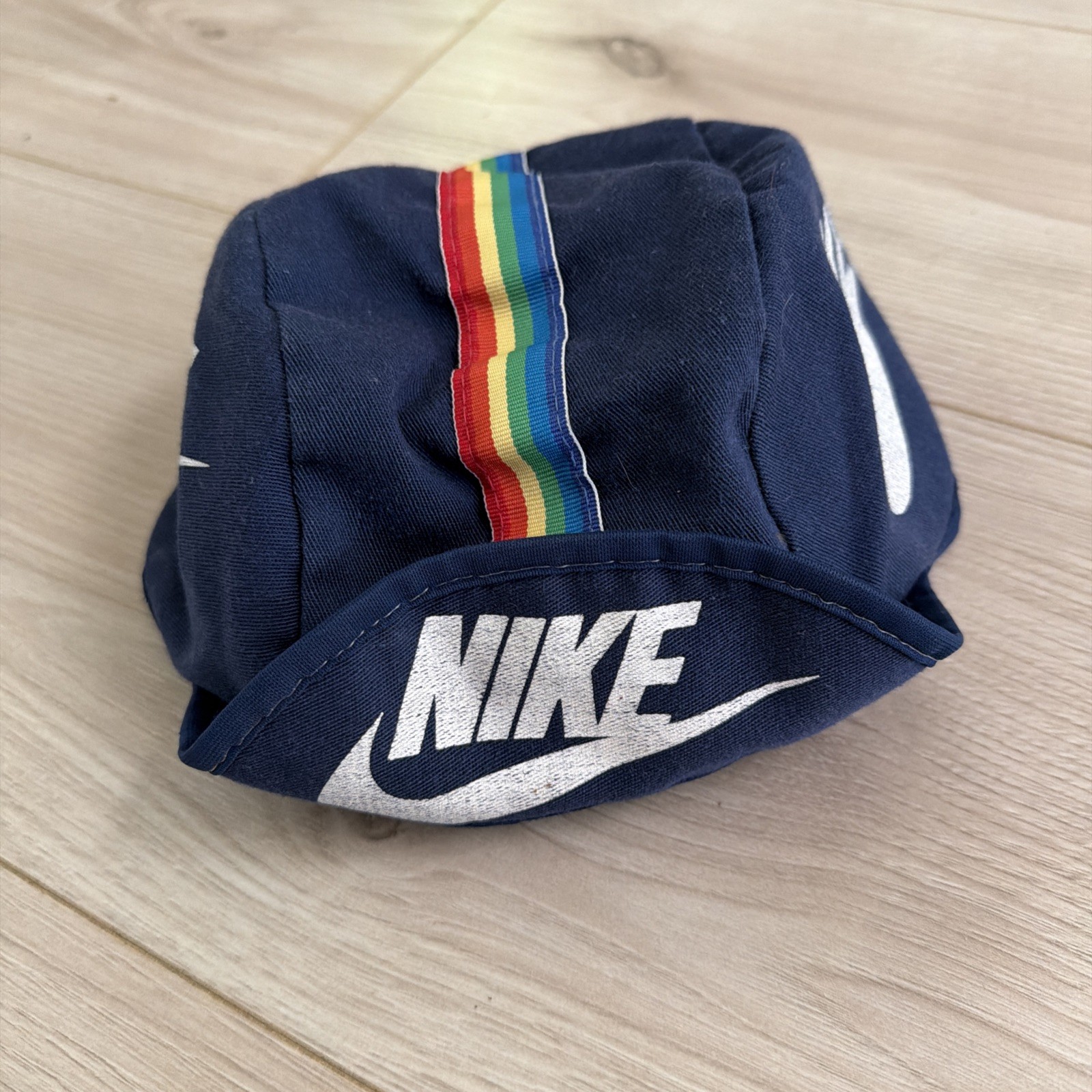 VTG 70s 80s Blue Nike Cycling Running Cap great shape!